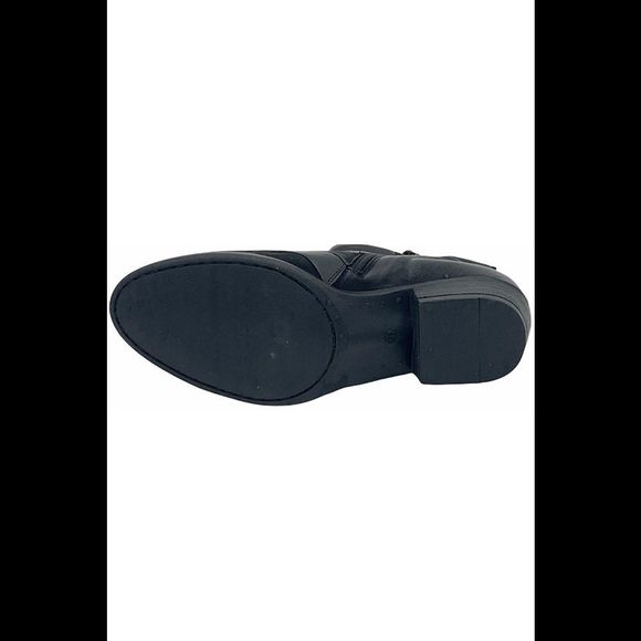 Miz Mooz Leather Cut-Out Ankle Boots Burlington Black - Wide - Picture 4 of 5